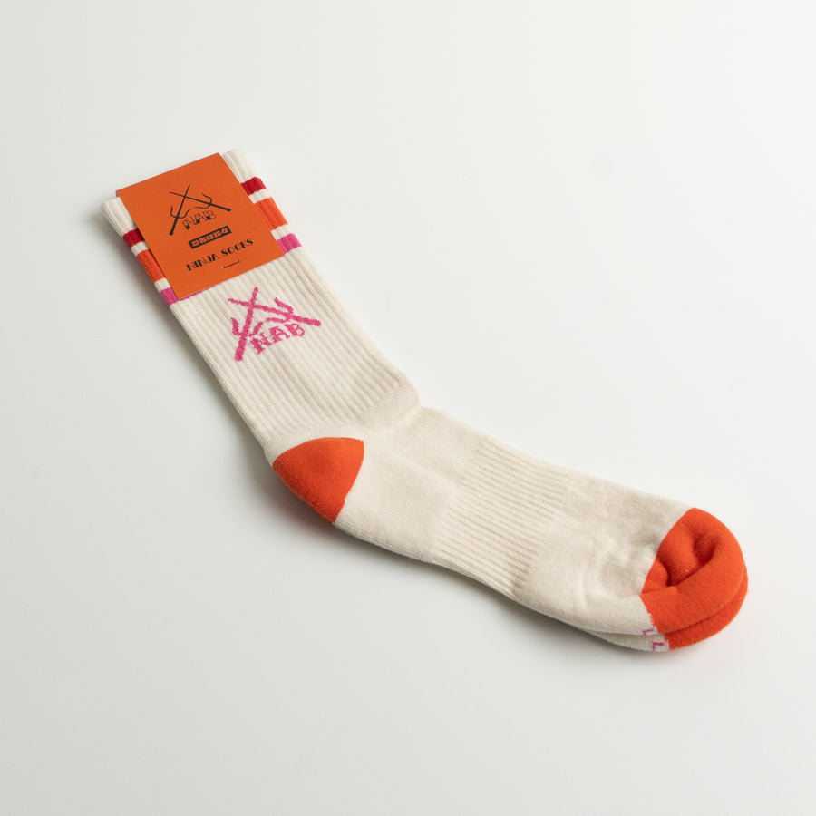 Ninjas Are Butterflies Ninja Socks - Pink/Orange